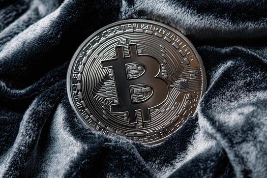Bitcoin coin close-up