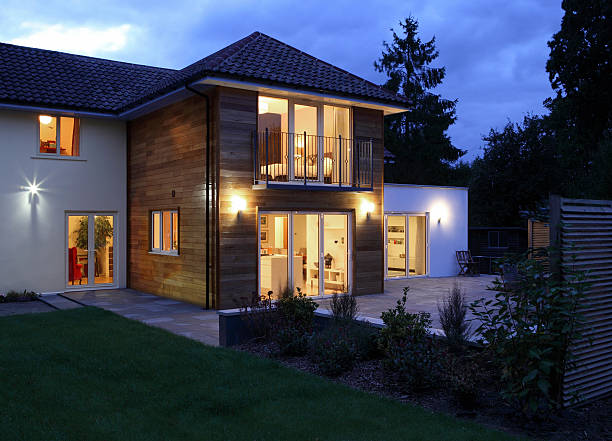 Rental property at dusk